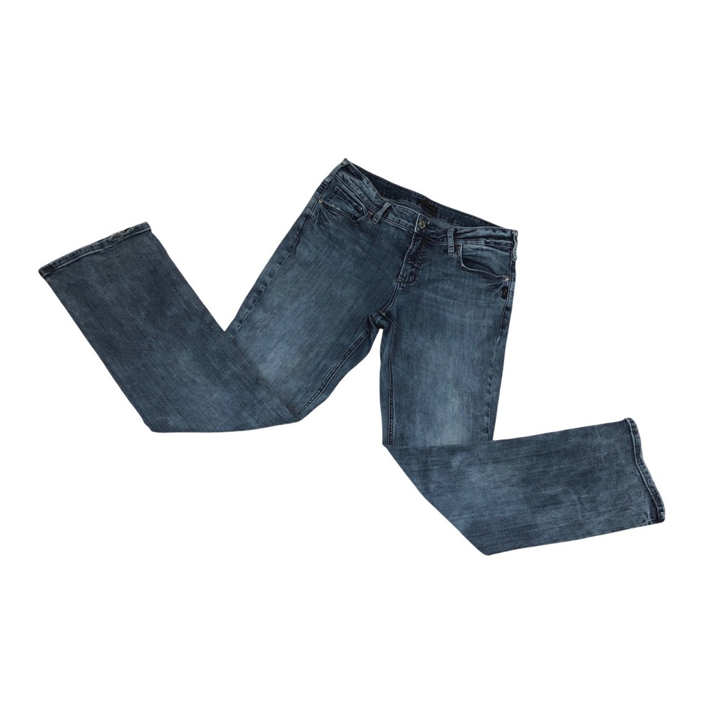 Silver Jeans Co Elyse Slim Boot Blue Jeans W32 L30 Western Distressed Denim